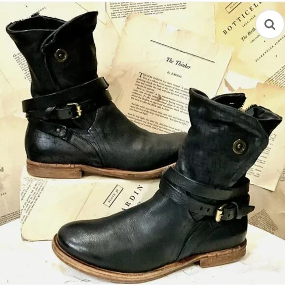 A.S.98 for Free People Tyler Ankle Boot - Black – Size 8 / 38 – NIB - RARE!
